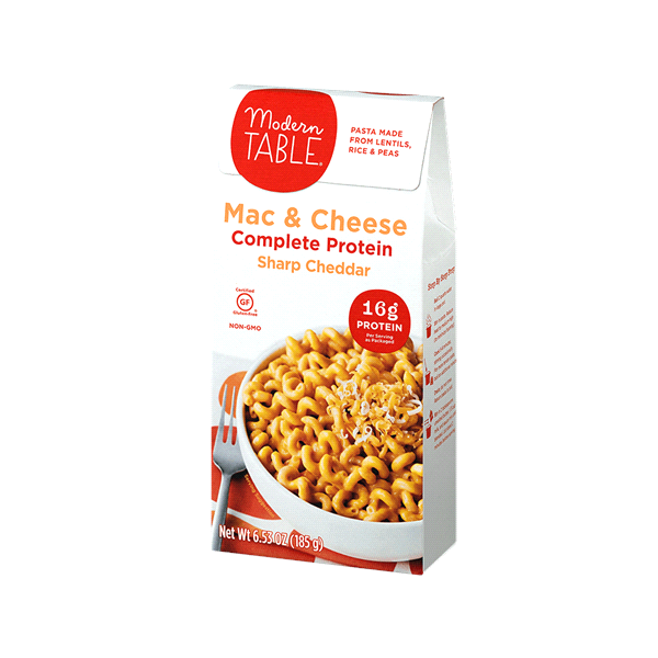 slide 1 of 1, Modern Table Sharp Cheddar Complete Protein Mac Cheese, 6.53 oz