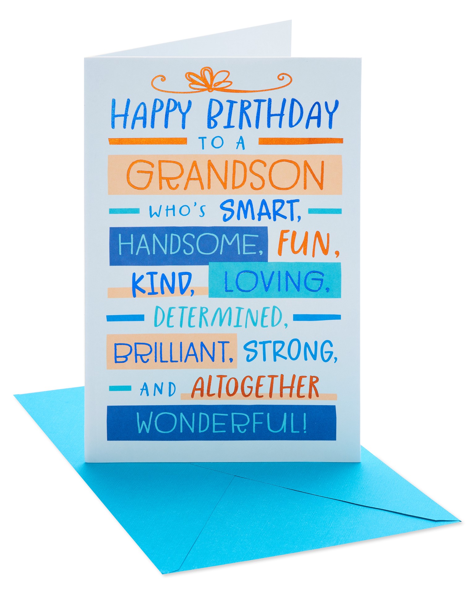 slide 1 of 5, American Greetings Birthday Card for Grandson (Wonderful), 1 ct