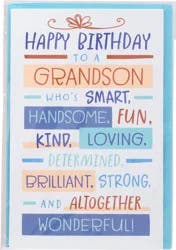 American Greetings Stacked Lettering Birthday Card For Grandson - 1 ea