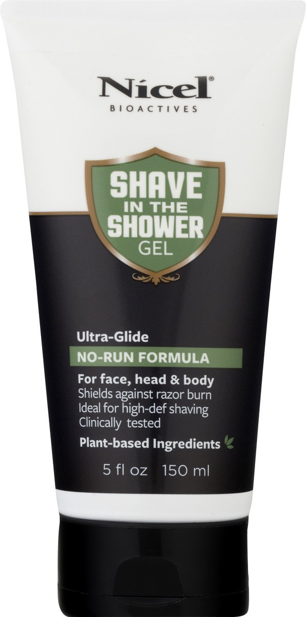 slide 5 of 12, Nicel Ultra-Glide No-Run Formula Shave in the Shower Gel 5 oz, 5 oz