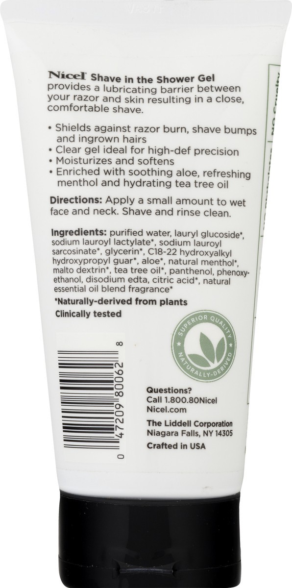 slide 8 of 12, Nicel Ultra-Glide No-Run Formula Shave in the Shower Gel 5 oz, 5 oz