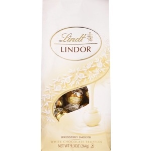 slide 1 of 1, Lindt Lindor White Chocolate Truffles, 9.3 oz