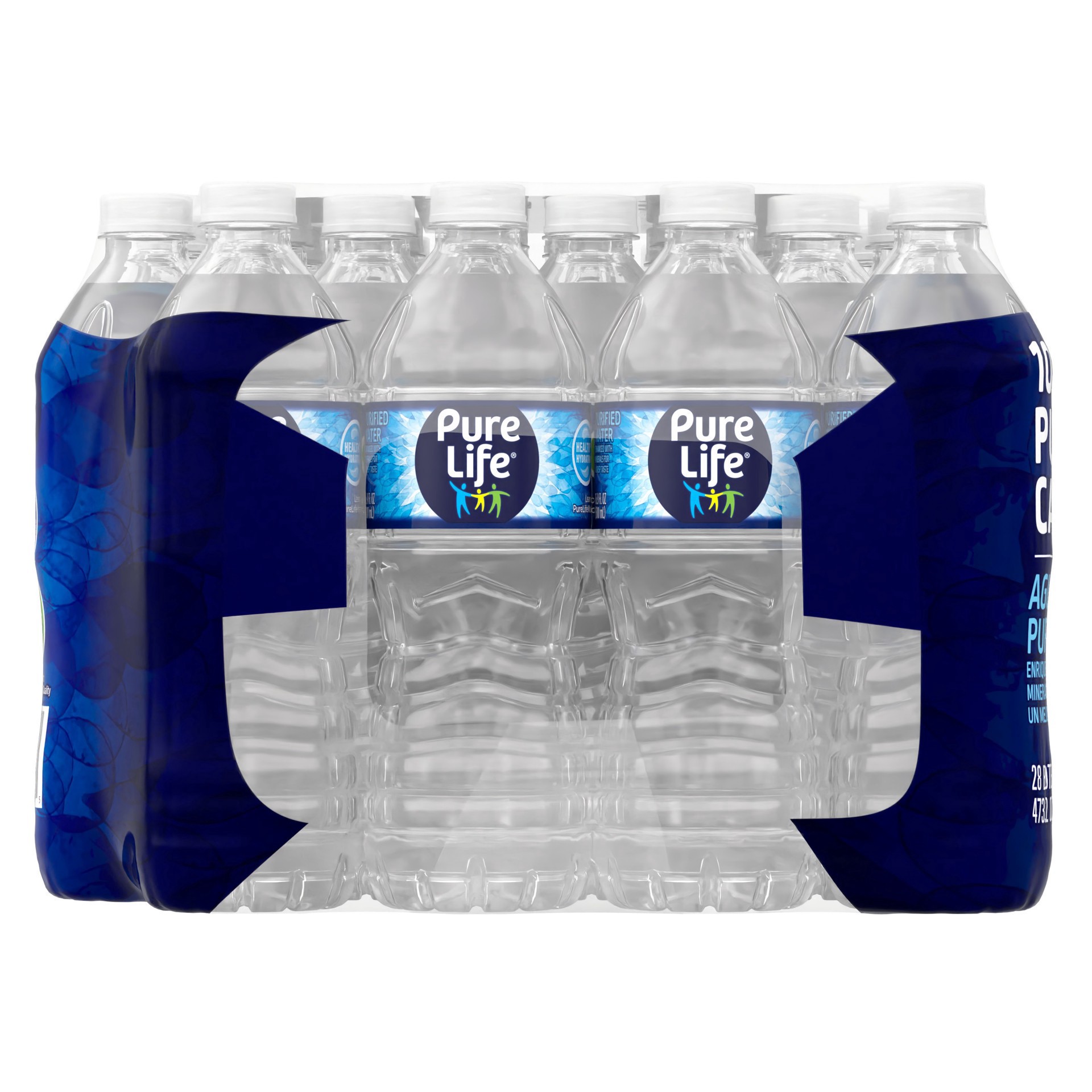slide 8 of 14, Pure Life Purified Water, 16.9 Fl Oz / 500 mL, Plastic Bottled Water (28 Pack), 16.9 fl oz
