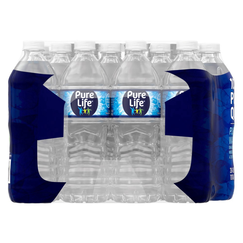 slide 3 of 14, Pure Life Purified Water, 16.9 Fl Oz / 500 mL, Plastic Bottled Water (28 Pack), 16.9 fl oz