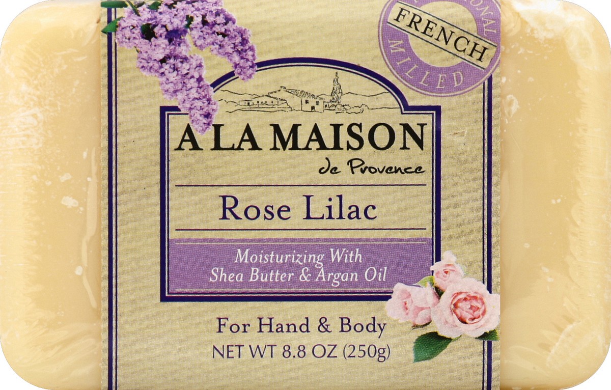 slide 4 of 4, A La Maison Bar Soap Rose Garden, 8.8 oz