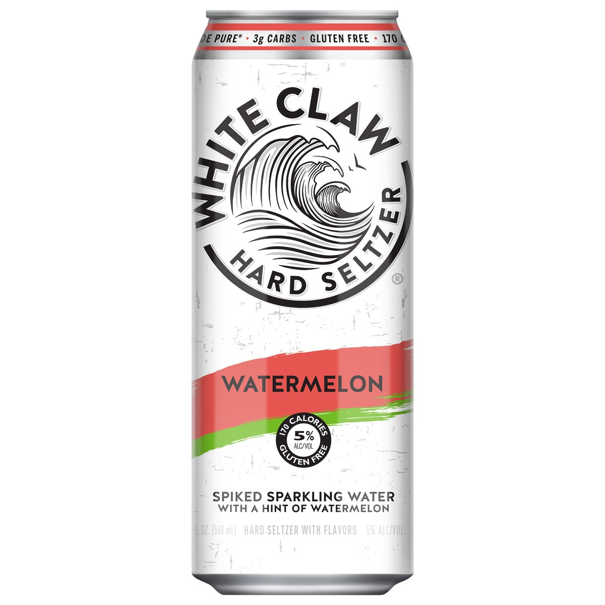 slide 1 of 7, White Claw Watermelon 19.2 fl oz Can, 19.20 fl oz