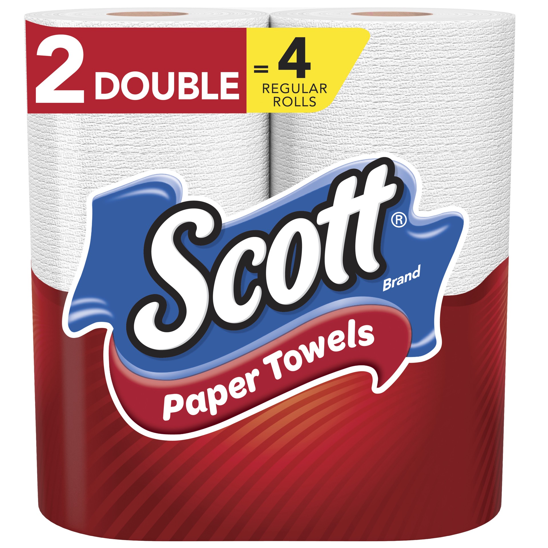 slide 1 of 5, Scott Paper Towels, Choose-A-Sheet - 2 Double Rolls = 4 Regular Rolls (110 Sheets Per Roll), 2 ct