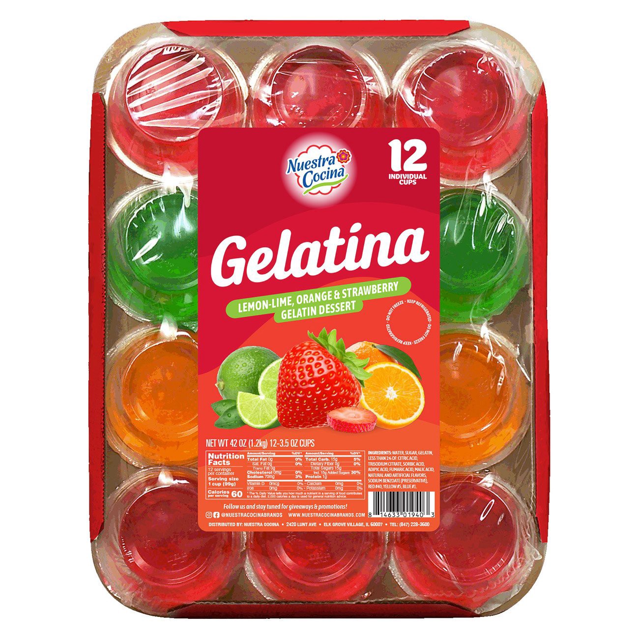 slide 1 of 1, Nuestra Cocina Fm Pk Assorted Gelatin /, 1 ct