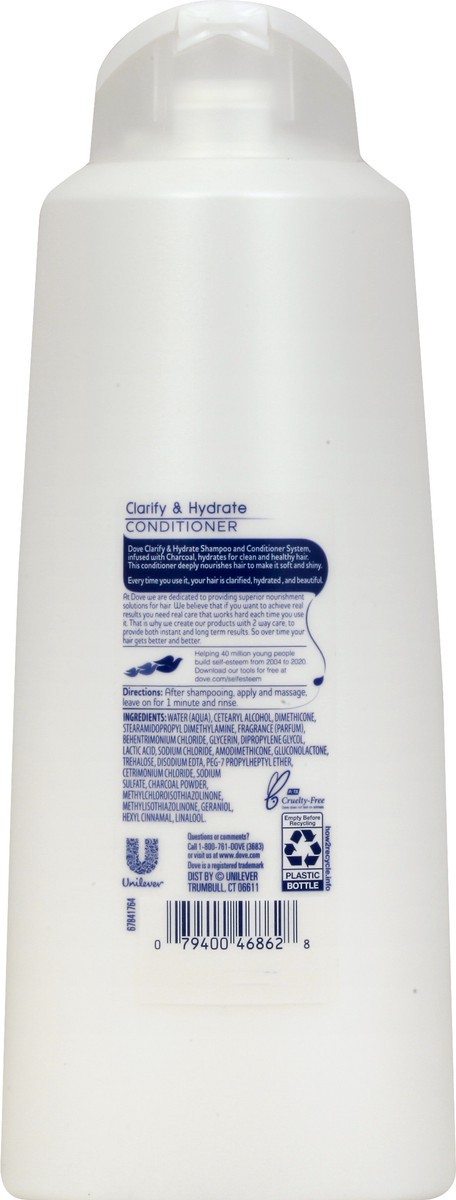 slide 8 of 9, Dove Conditioner Clarify & Hydrate, 20.4 oz, 20.4 oz