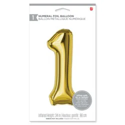 American Greetings Large Gold Foil Number '1' Balloon