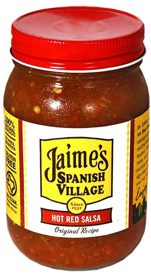 slide 1 of 1, Jaime's Spanish Village Hot Red Salsa, 16 oz