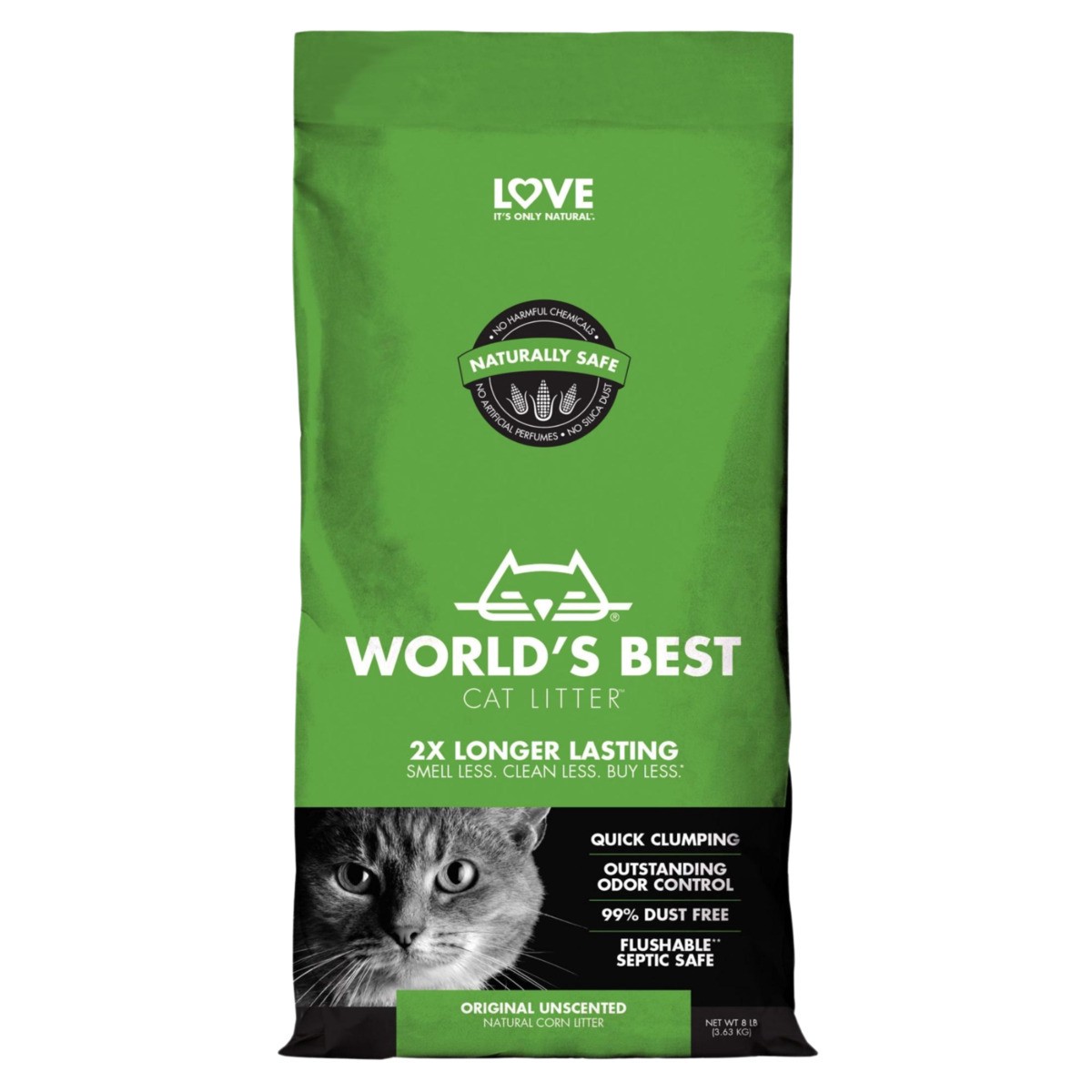 slide 1 of 6, World's Best Cat Litter™ Original Unscented, 8 lb, 8 lb