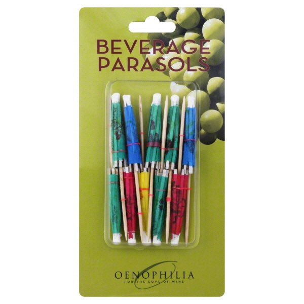 Oenophilia Carded Beverage Parasols 10 ct Shipt