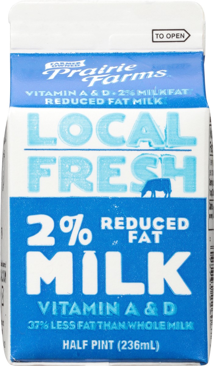 slide 5 of 13, Prairie Farms 2% Reduced Fat Local Fresh Milk 0.5 pt, 1/2 pint