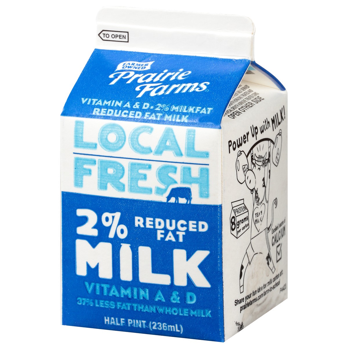 slide 4 of 13, Prairie Farms 2% Reduced Fat Local Fresh Milk 0.5 pt, 1/2 pint