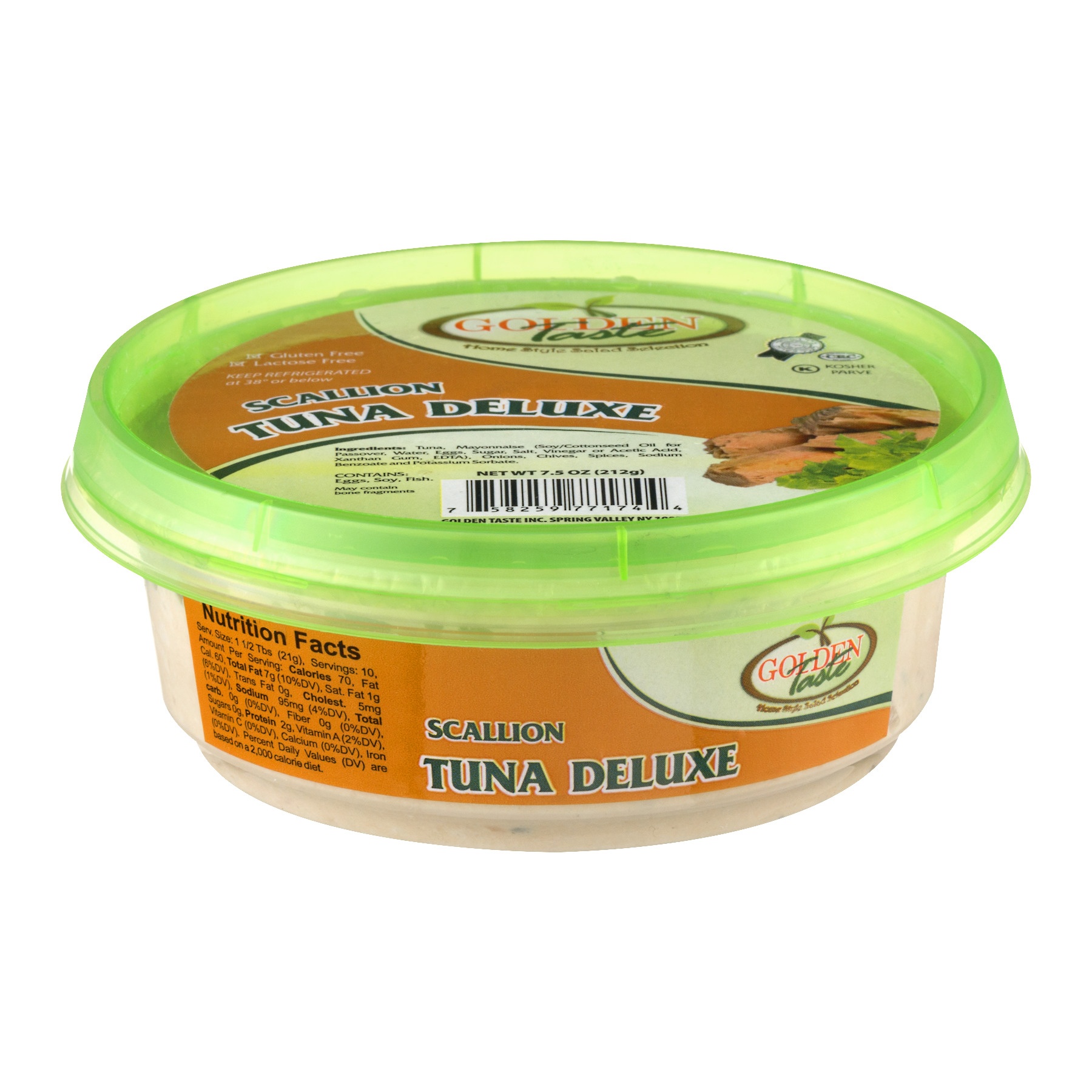 slide 1 of 1, Golden Taste Scallion Tuna Deluxe, 7.5 oz