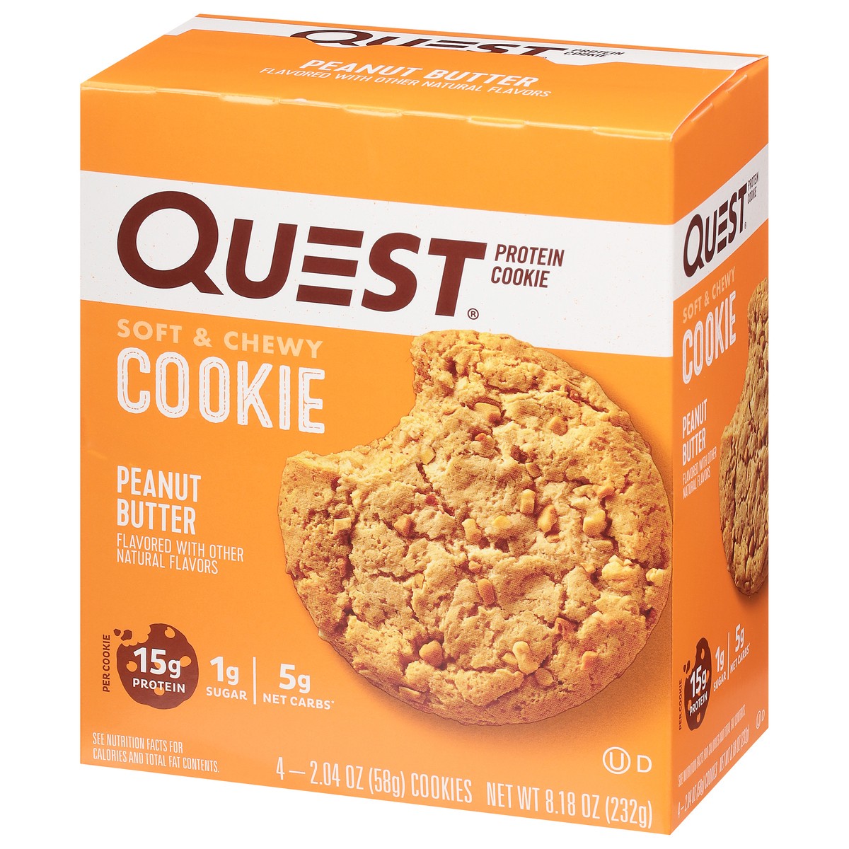 slide 7 of 9, Quest Soft & Chewy Peanut Butter Protein Cookie 4 - 2.04 oz Cookies, 4 ct