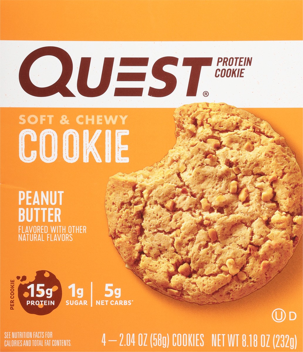 slide 5 of 9, Quest Soft & Chewy Peanut Butter Protein Cookie 4 - 2.04 oz Cookies, 4 ct