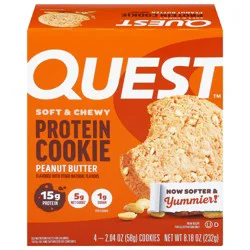 Quest Soft & Chewy Peanut Butter Protein Cookie 4 - 2.04 oz Cookies