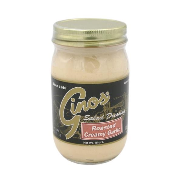 slide 1 of 1, Gino's Roasted Creamy Garlic Salad Dressing, 15 oz