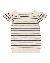 Oshkosh Toddler Flutter Sleeves Sweater Top Cream 5T