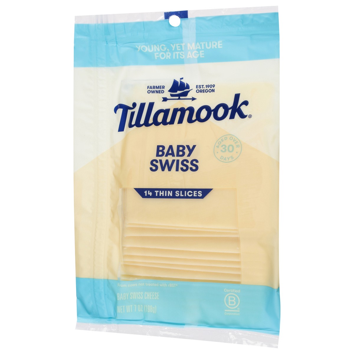 slide 7 of 11, Tillamook Thin Slices Baby Swiss Cheese 7 oz, 7 oz