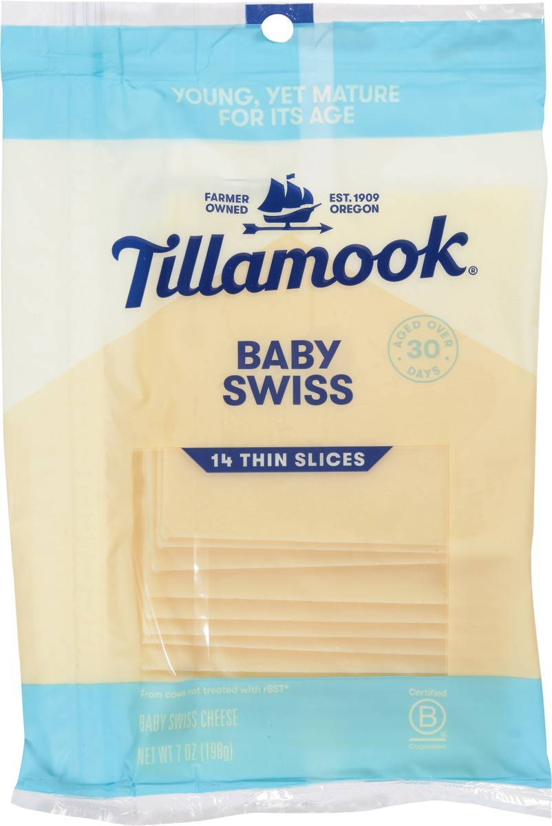 slide 8 of 11, Tillamook Thin Slices Baby Swiss Cheese 7 oz, 7 oz