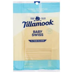 Tillamook Thin Slices Baby Swiss Cheese 7 oz
