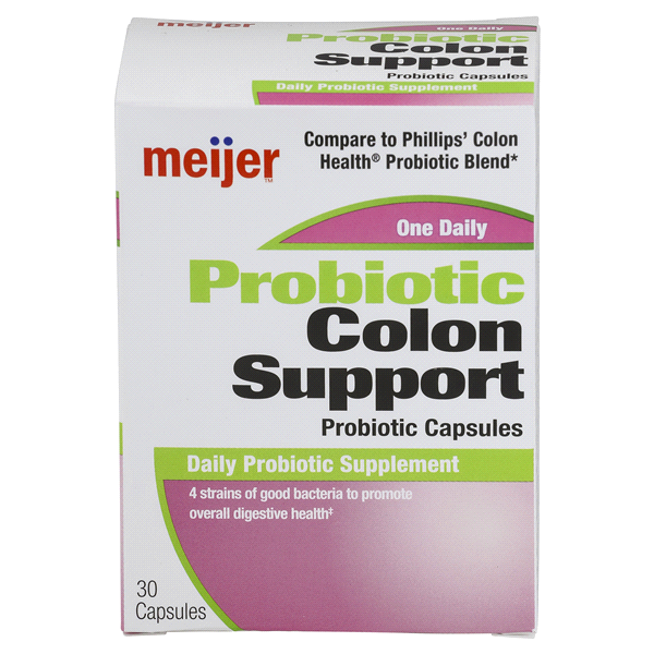 slide 1 of 5, Meijer Probiotic Colon Support, 30 ct