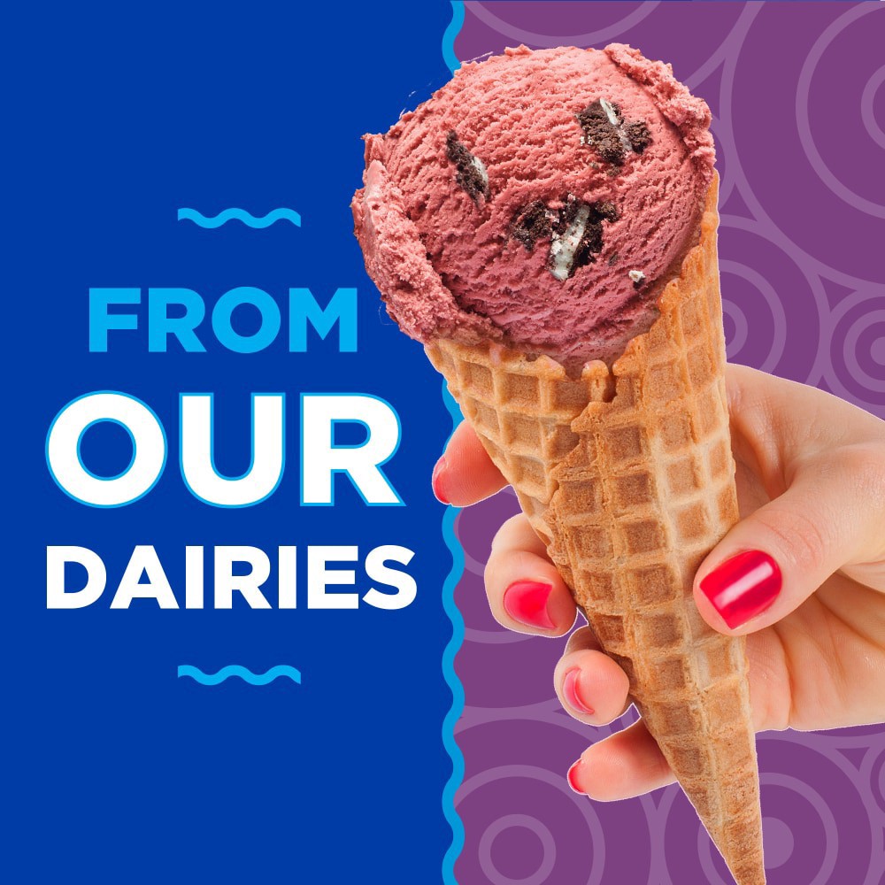 slide 5 of 6, Kroger Black Raspberry Cookies & Cream Ice Cream, 48 fl oz