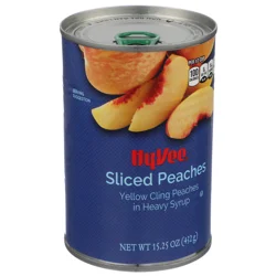 Hy-vee Sliced Yellow Cling Peaches In Heavy Syrup