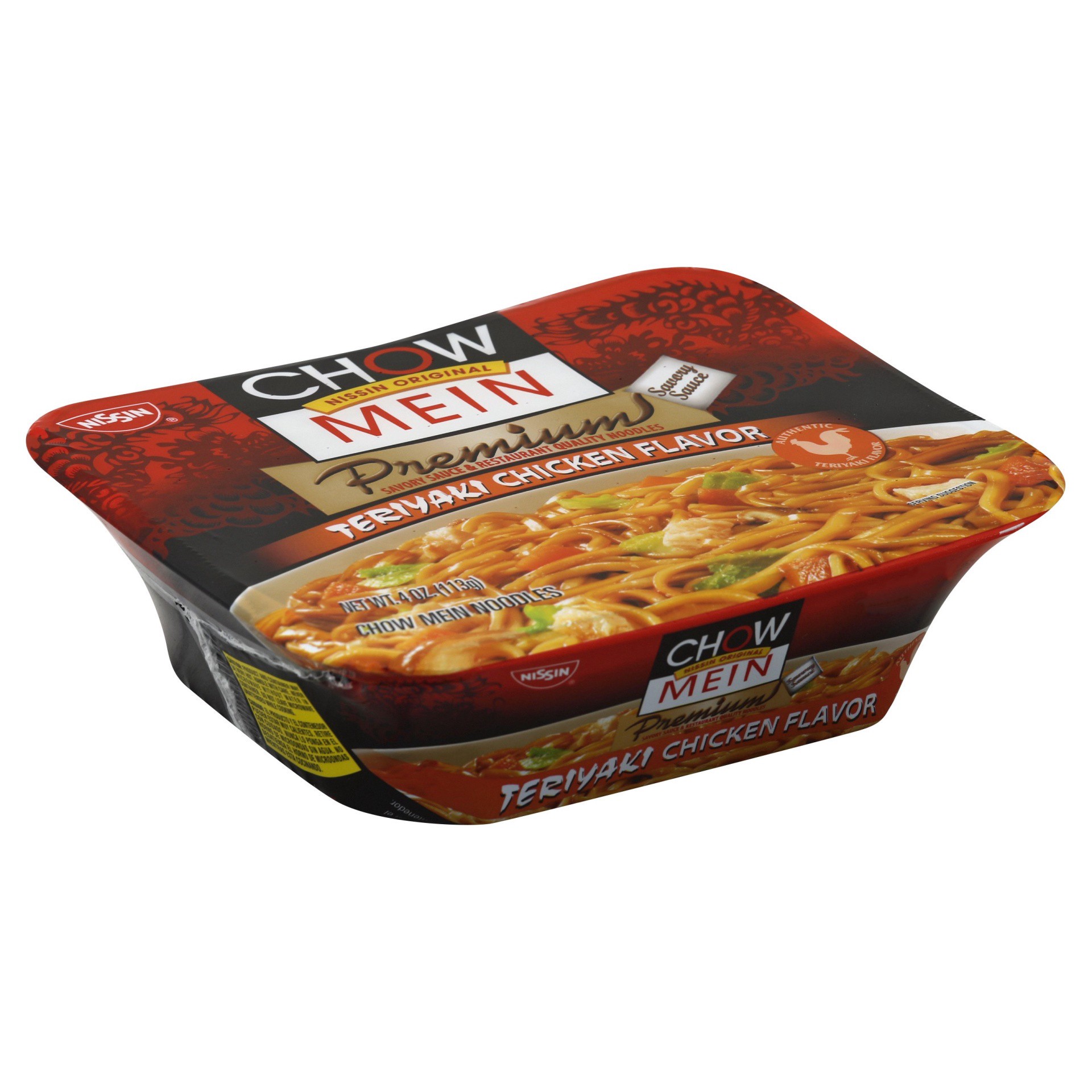 slide 1 of 9, Nissin Teriyaki Chicken Flavor Chow Mein Noodles 4 oz, 4 oz