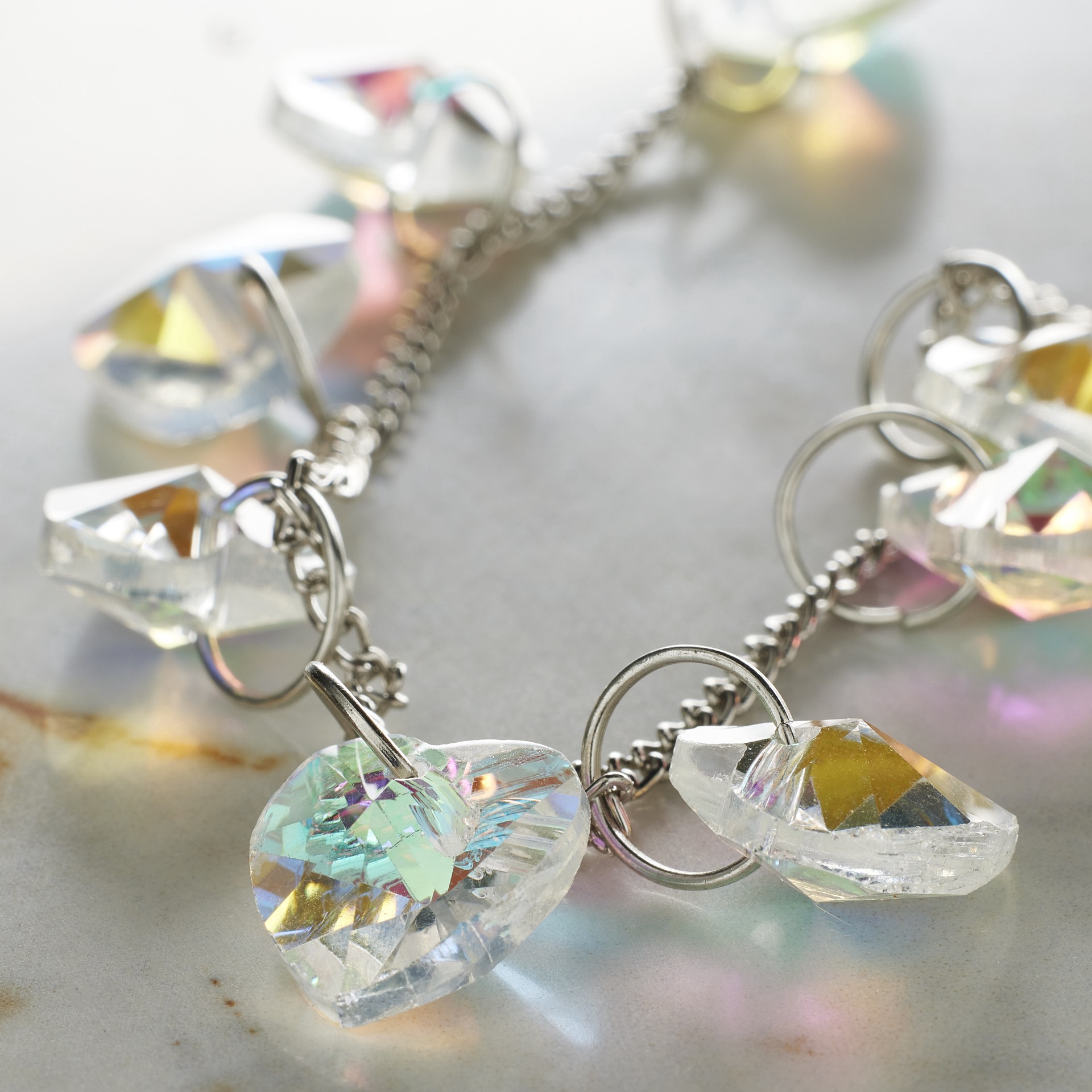 slide 2 of 3, Faceted Glass Heart Beads, 10mm By Bead Landing, 10mm