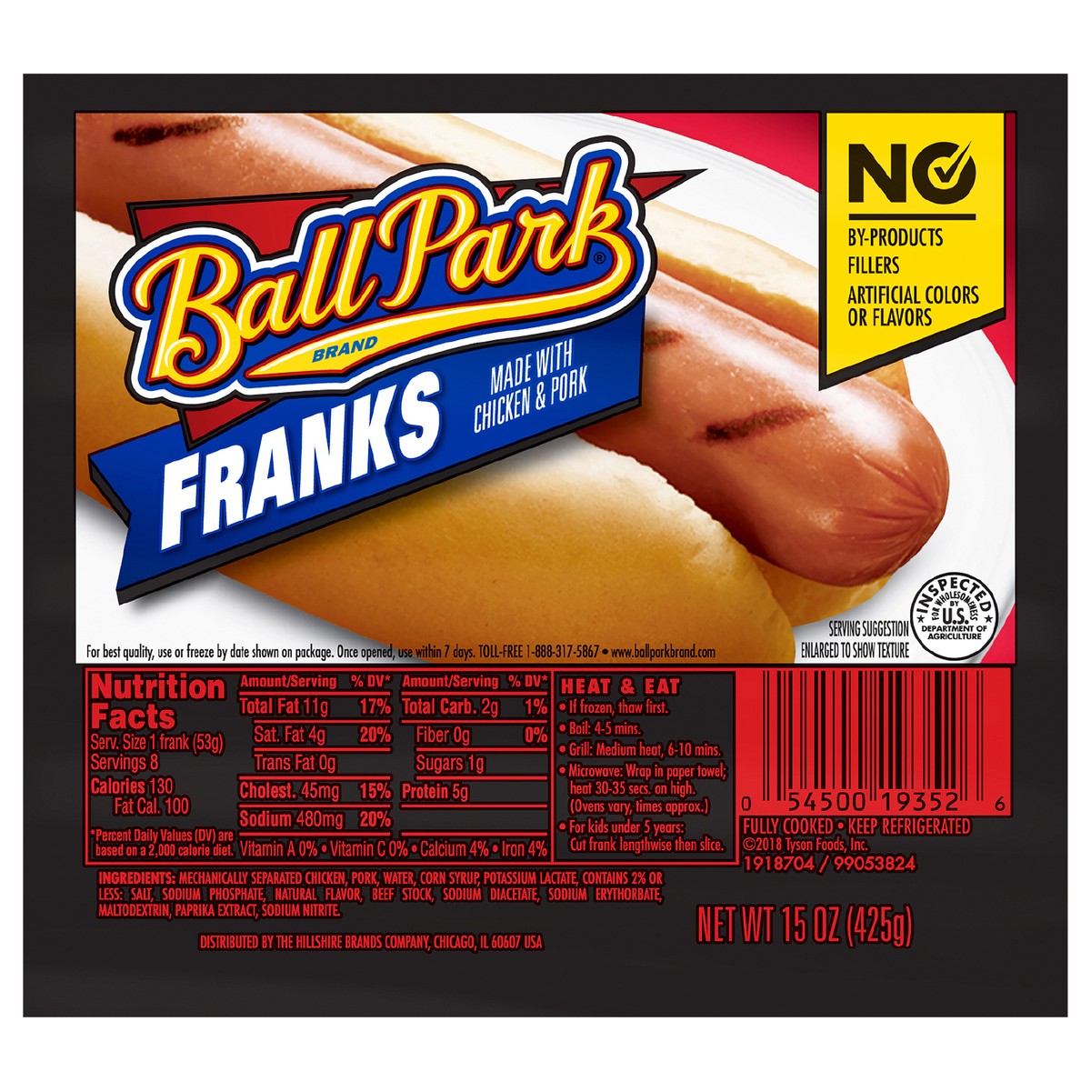 slide 1 of 4, Ball Park® franks, 15 oz