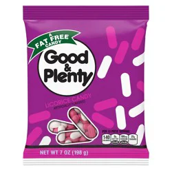 GOOD & PLENTY Licorice Candy, Fat Free, 7 oz, Bag