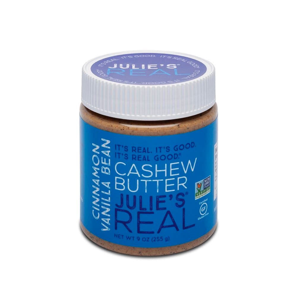 slide 1 of 4, Julie's Real Cinnamon Vanilla Cashew Butter, 9 oz