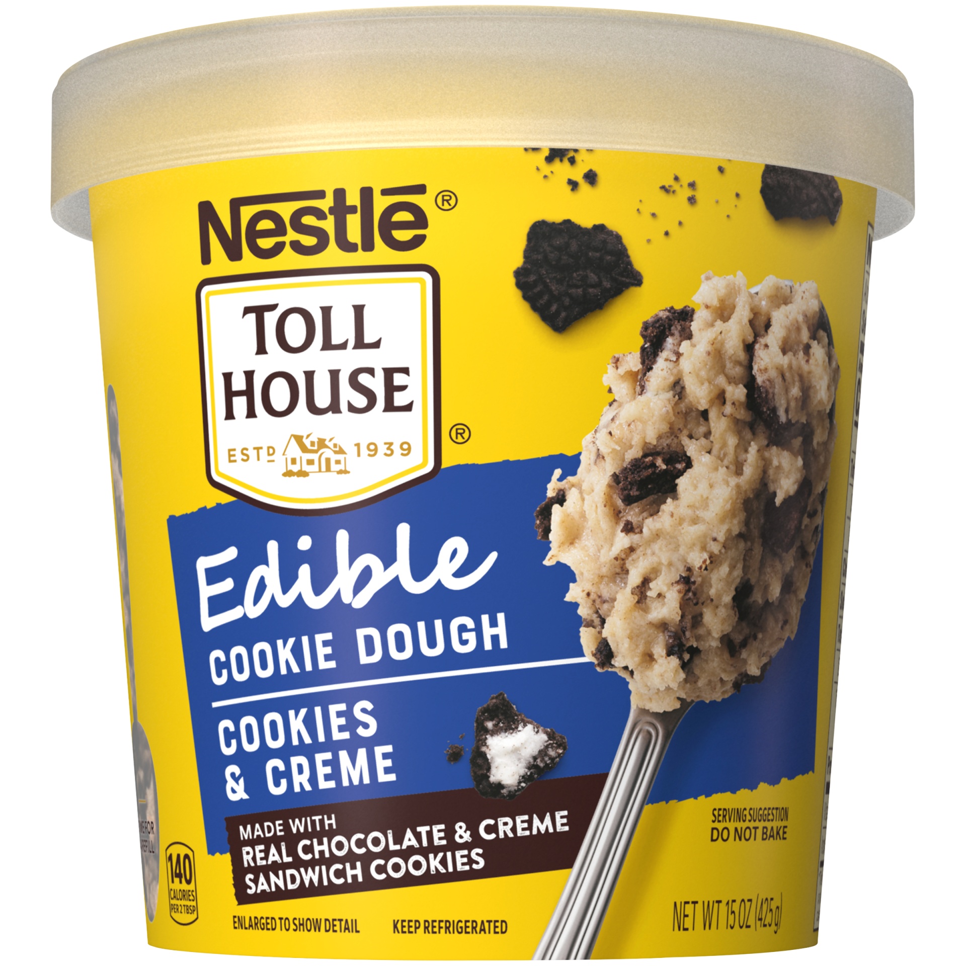 slide 1 of 1, Toll House Cookies & Creme Edible Cookie Dough, 15 oz