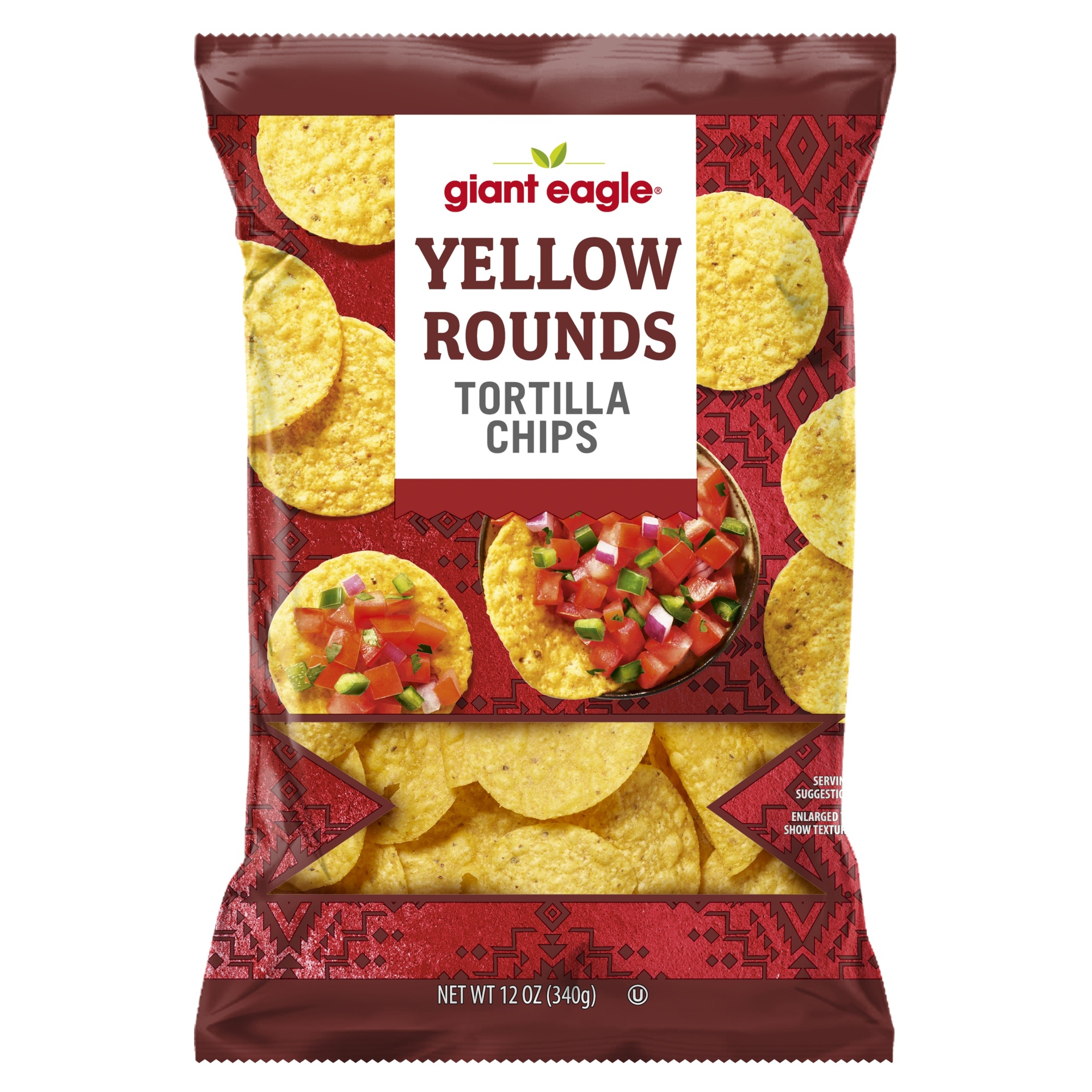slide 1 of 1, Ge Tortilla Chips Yellow Round, 12 oz