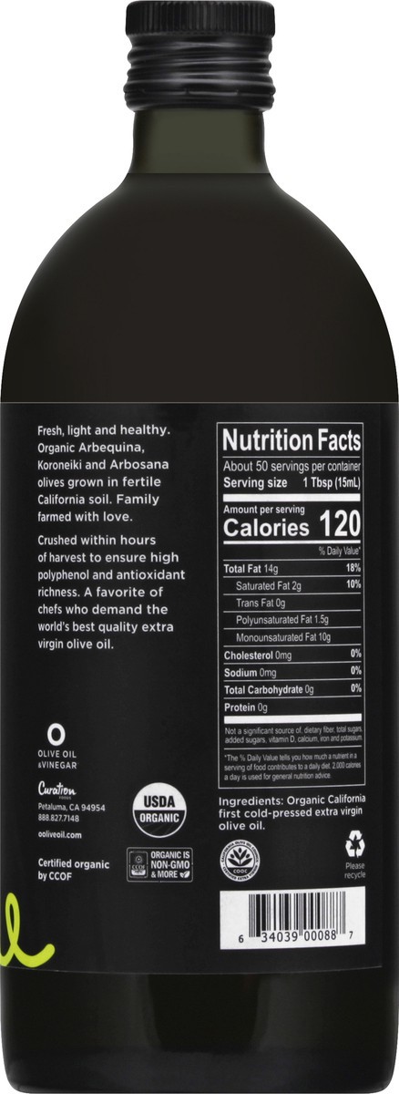 slide 2 of 13, O Organic California Extra Virgin Olive Oil 750 ml, 750 ml