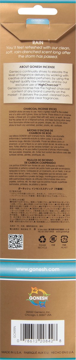 slide 3 of 9, Gonesh Incense Gonesh Rain Incense Stick X Rich, 20 ct