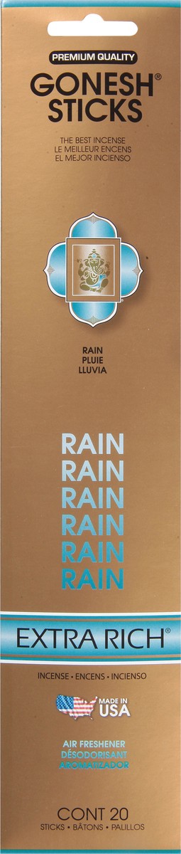 slide 8 of 9, Gonesh Incense Gonesh Rain Incense Stick X Rich, 20 ct