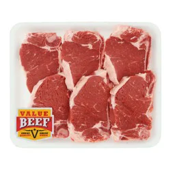 Fresh Value Beef Bone-In New York Strip Steak, Value Pack
