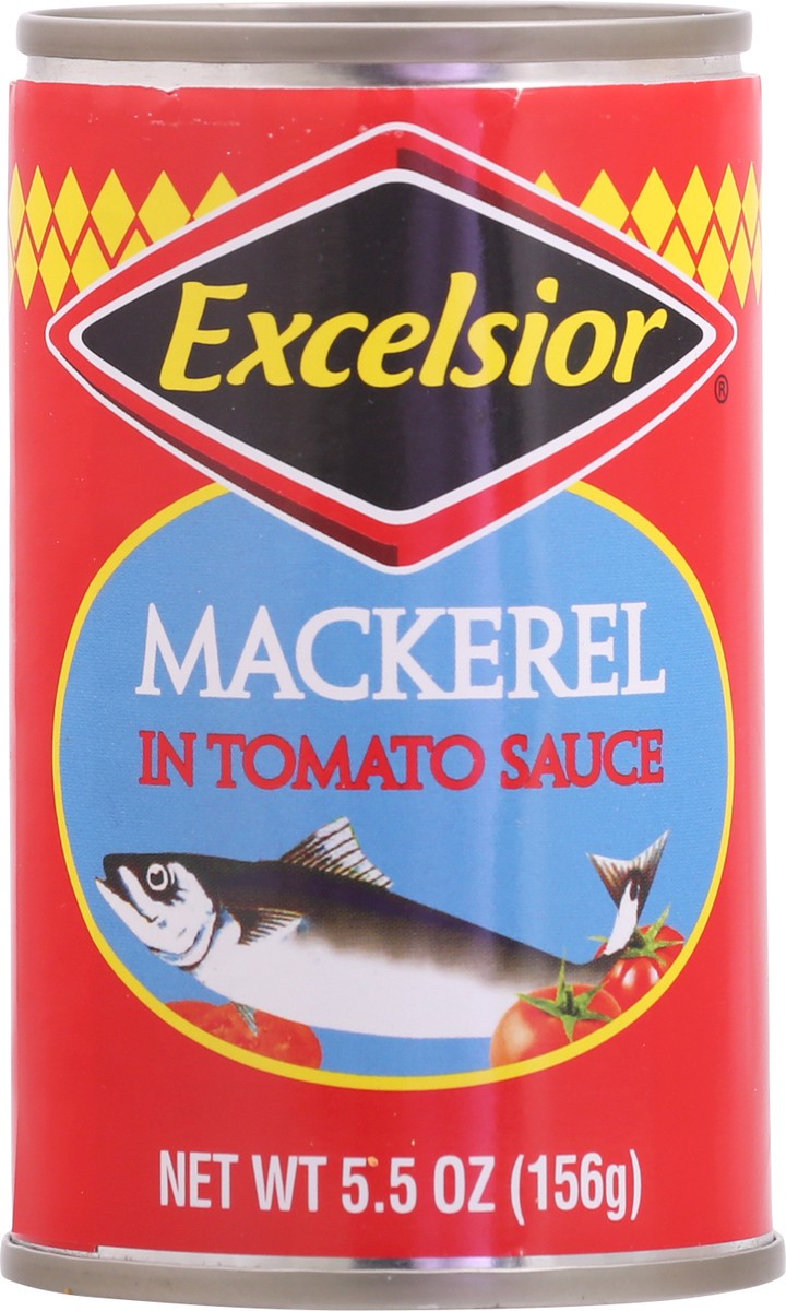 slide 5 of 9, Excelsior Mackerel In Tomato Sauce 5.5 oz Can, 5.5 oz