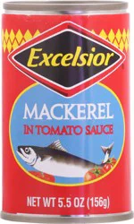 Excelsior Mackerel in Tomato Sauce - 5.5 oz Can