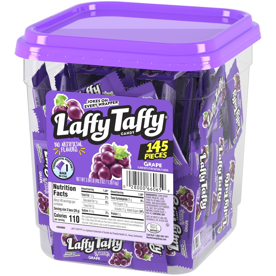 slide 3 of 8, Laffy Taffy Grape Jar, 145 ct
