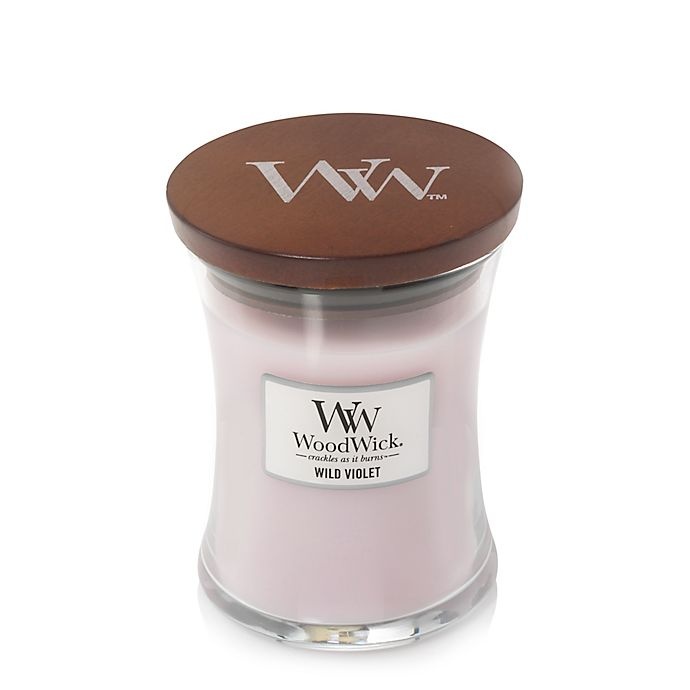 slide 1 of 1, WoodWick Wild Violet Medium Hourglass Jar Candle, 1 ct