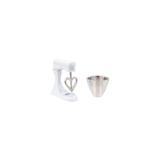 slide 1 of 4, Mini White Mixer & Bowl Set By Make Market, 3.5 in x 2 in x 0.6 in
