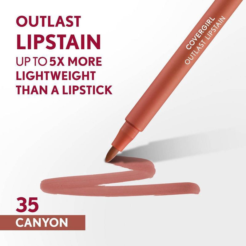 slide 6 of 9, Covergirl Outlast Lipstain - Canyon, 1 ct