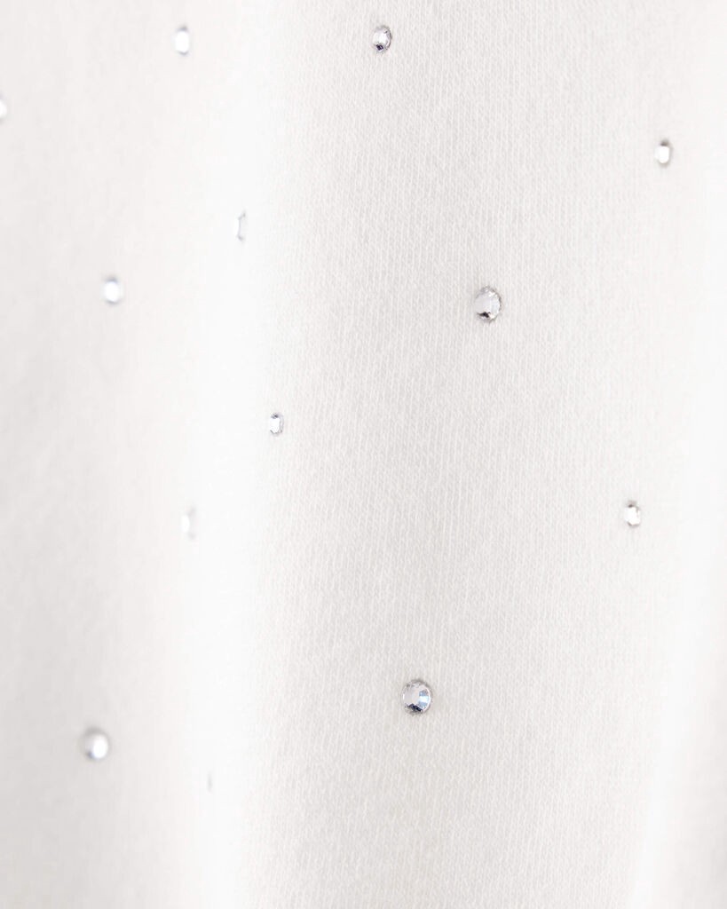 slide 2 of 2, Oshkosh Girls DayDream Fleece Rhinestone Pullover Sweatshirt - Ivory Ivory 7, 1 ct