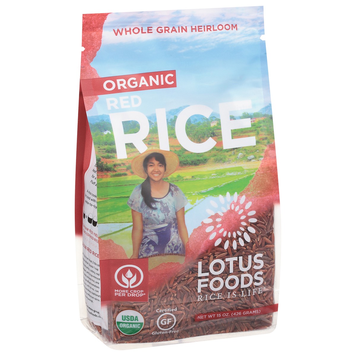 slide 5 of 9, Lotus Foods Rice Heirloom Red Bhutan Bag - 15 Oz, 15 oz